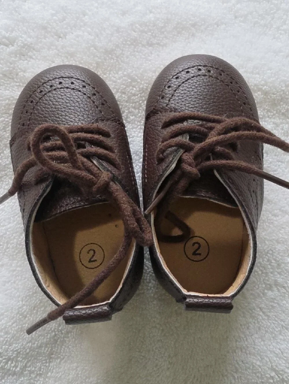 Classic Brown Kids Lace-Up Shoes
